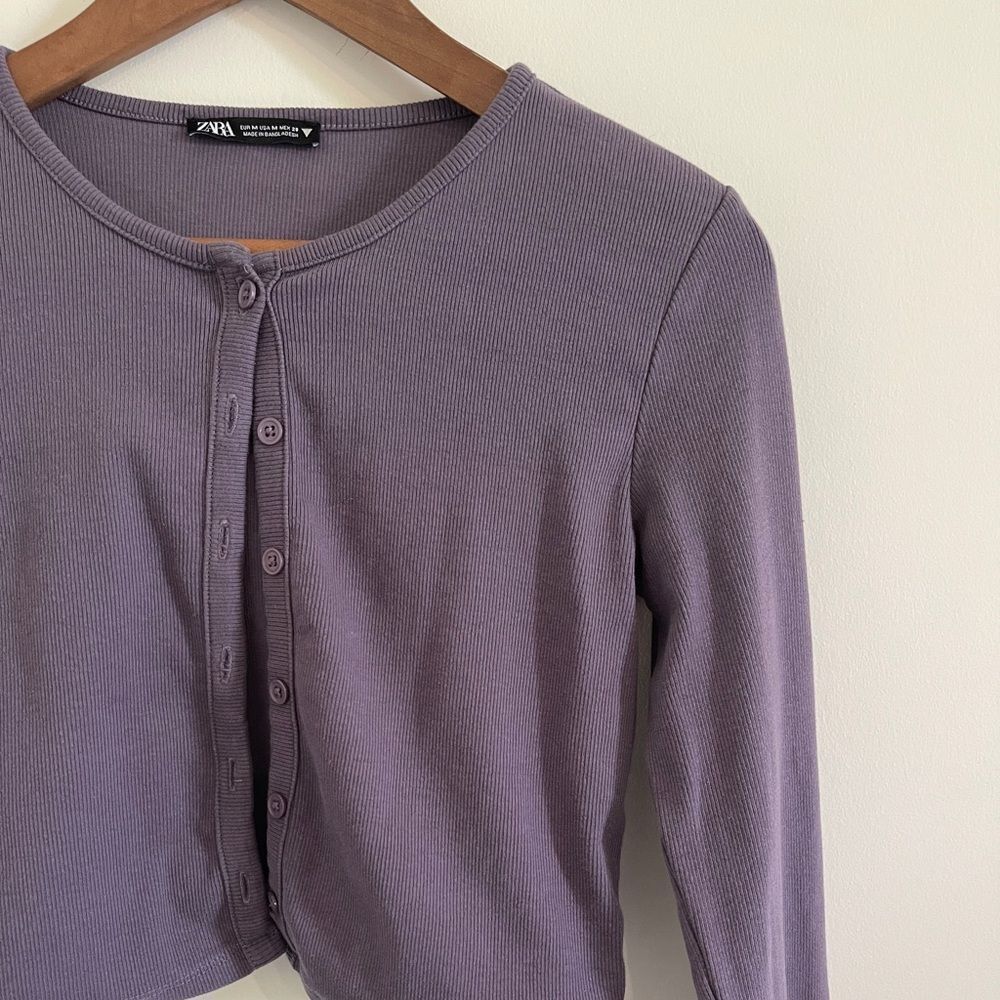 Zara Ribbed Cropped Long Sleeve - Picture 2 of 3